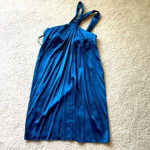 One shoulder silk dress